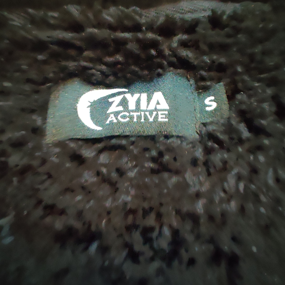 Zyia Active Black Sherpa Teddy ¼ Zip Pullover Size Small - Picture 6 of 7